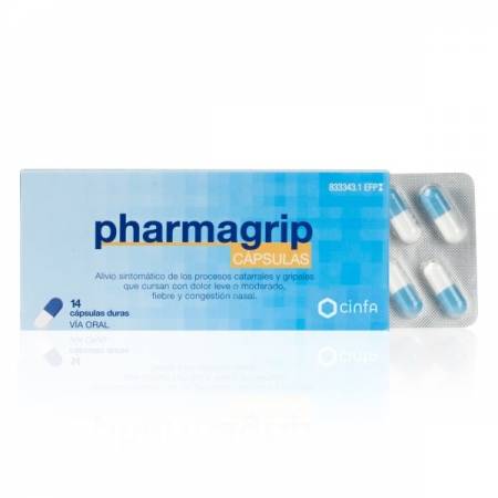 PHARMAGRIP 500/4/10 MG 14 CAPSULAS