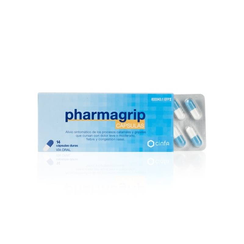 PHARMAGRIP 500/4/10 MG 14 CAPSULAS