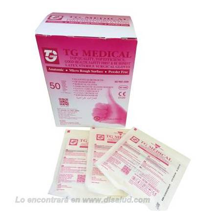 Sterile Latex Glove Powder-free 50 pairs Surgical