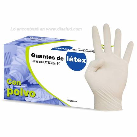 Gants en latex 100% naturel avec poudre Sigal®. 100 gants ambidextre