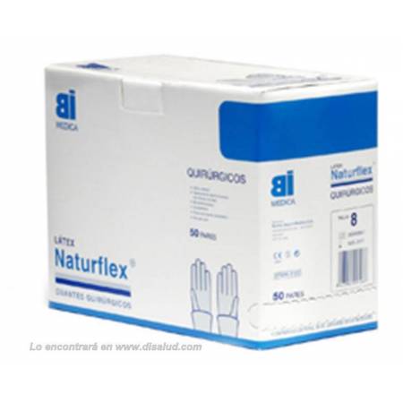 Gant stérile latex poudré Naturflex® 50 paires chirurgical Talla Número  T.8,5