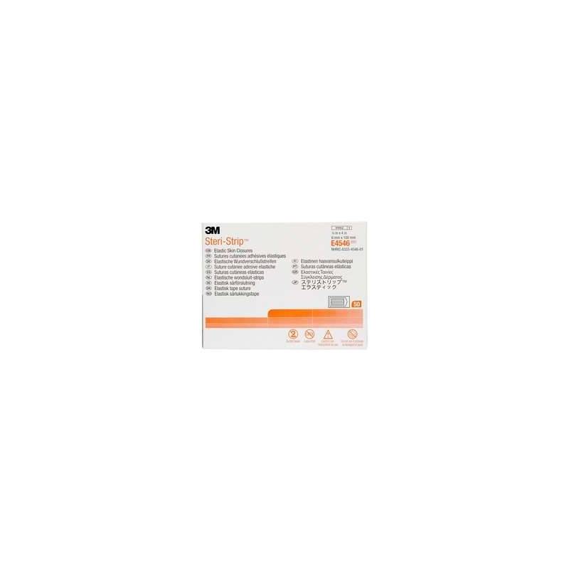 3M™ Steri-Strip™ E4546 Suture cutanée élastique adhésive 6x100mm 50 enveloppes de 10 bandes (500 bandes)