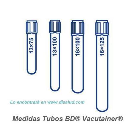 Tubos BD® Vacutainer® Medidas-texto