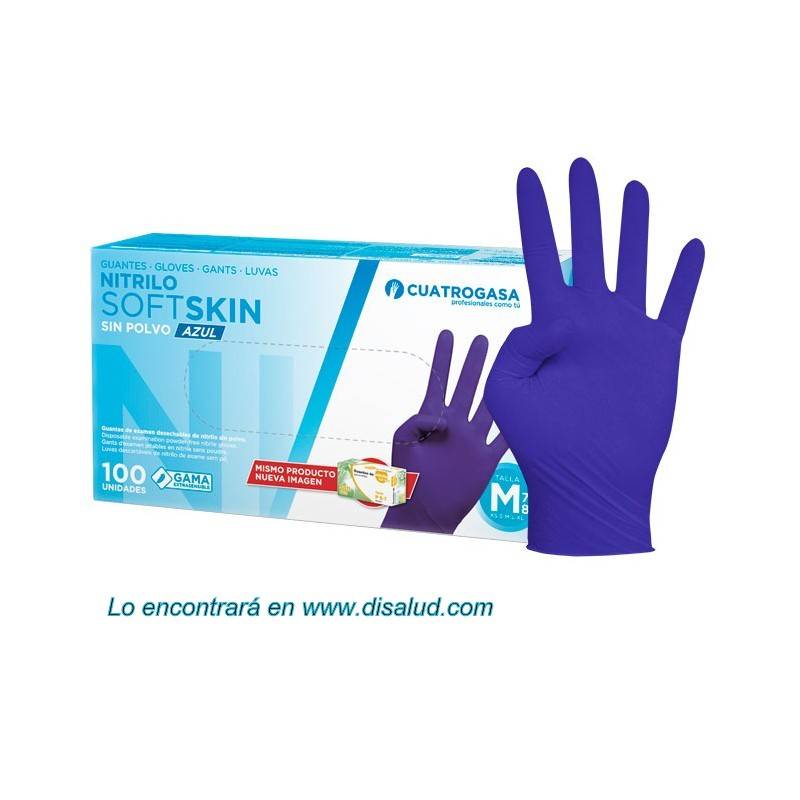 Guante Nitrilo No estéril T.L 100U Azul EN ISO 374-5 Virus EN Riesgo microbiológico