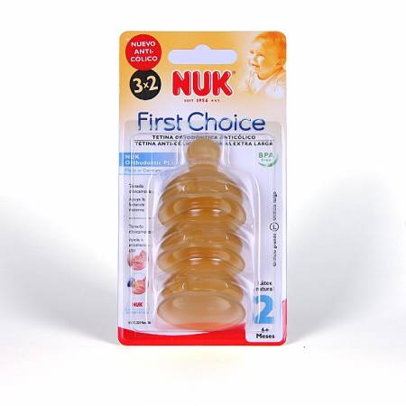 Nuk Tetina Látex First Choice Talla L 6-18 meses - pack 3 tetinas